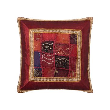 Μαξιλαροθήκη antic με φάσα (65cm x 65cm) μπορντώ