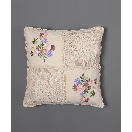 ΜΑΞΙΛΑΡΟΘΗΚΗ (45cm x 45cm) πλεκτό κορδέλα 1