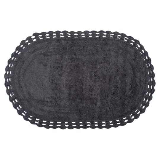 Silk Fashion ΠΑΤΑΚΙ OVAL (60CM X 100CM) ΣΚΟΥΡΟ ΓΚΡΙ