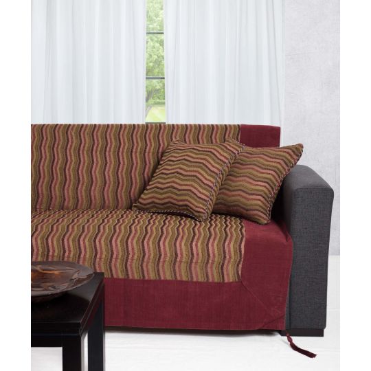 Silk Fashion ΡΙΧΤΑΡΙΑ 602 κύμα (180cm x 180cm / 180cm x 250cm / 180cm x 300cm) μπορντώ