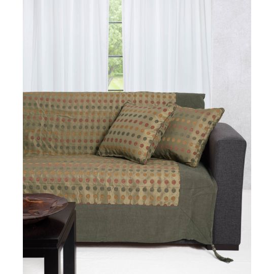 Silk Fashion ΡΙΧΤΑΡΙΑ 602 πουά (180cm x 180cm / 180cm x 250cm / 180cm x 300cm) πράσινο