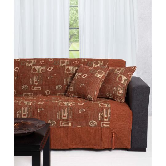 Silk Fashion ΡΙΧΤΑΡΙΑ 912 (180cm x 180cm / 180cm x 250cm / 180cm x 300cm) κεραμιδί