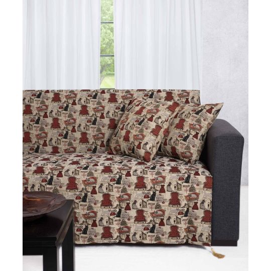 Silk Fashion Ριχτάρι CATS (180cm x 180cm / 180cm x 250cm / 180cm x 300cm)