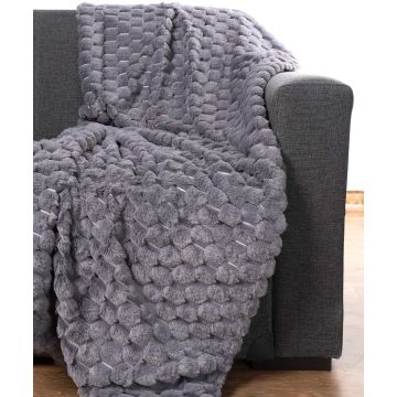 Silk Fashion Διακοσμητικό γούνινο ριχτάρι mink (130cm x 160cm) γκρί Silk Fashion Διακοσμητικό γούνινο ριχτάρι mink (130cm x 160cm) γκρί
