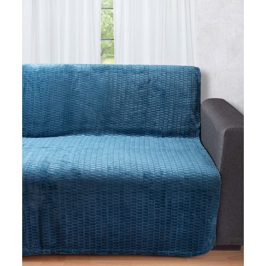 Silk Fashion Διακοσμητικό fleece ριχτάρι 35 (150cm x 200cm) Μπλέ