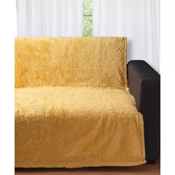 Silk Fashion Διακοσμητικό fleece ριχτάρι 030 (150cm x 200cm) yellow