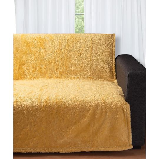 Silk Fashion Διακοσμητικό fleece ριχτάρι 030 (150cm x 200cm) yellow