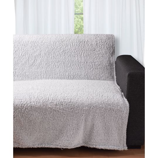 Silk Fashion Διακοσμητικό fleece ριχτάρι 033 (150cm x 200cm) silver