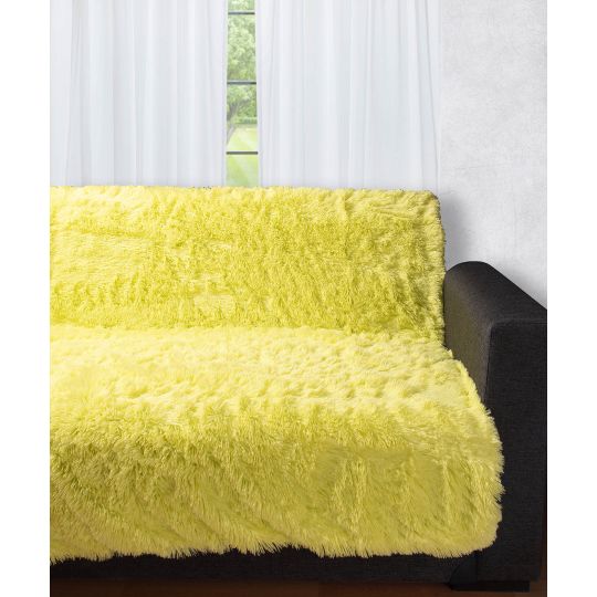 Silk Fashion Διακοσμητικό μαλλιαρό ριχτάρι 5336 (145cm x 195cm) Lime