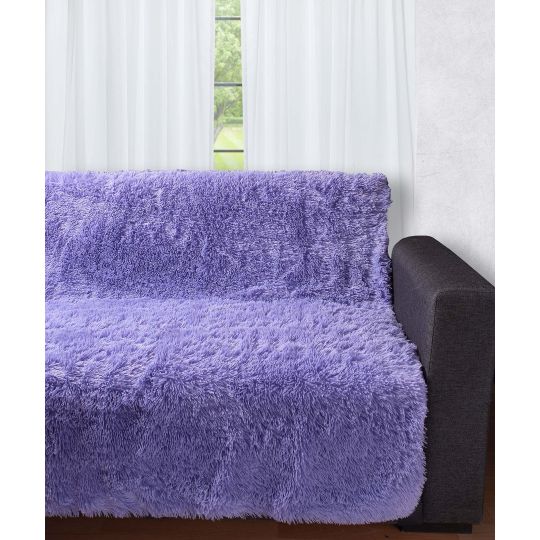 Silk Fashion Διακοσμητικό μαλλιαρό ριχτάρι 5336 (145cm x 195cm) μωβ