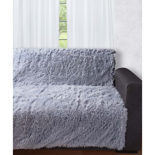 Silk Fashion Διακοσμητικό μαλλιαρό ριχτάρι 5336 (145cm x 195cm) γκρί