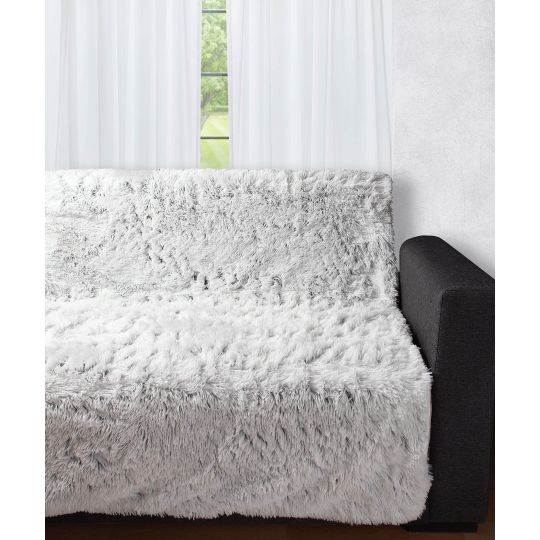 Silk Fashion Διακοσμητικό μαλλιαρό ριχτάρι 5336 (145cm x 195cm) δίχρωμο/γκρί βάση