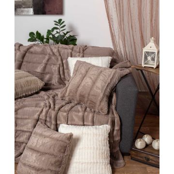 Silk Fashion ΡΙΧΤΑΡΙΑ stripe (180cm x 180cm) καφέ Silk Fashion ΡΙΧΤΑΡΙΑ stripe (180cm x 180cm) καφέ