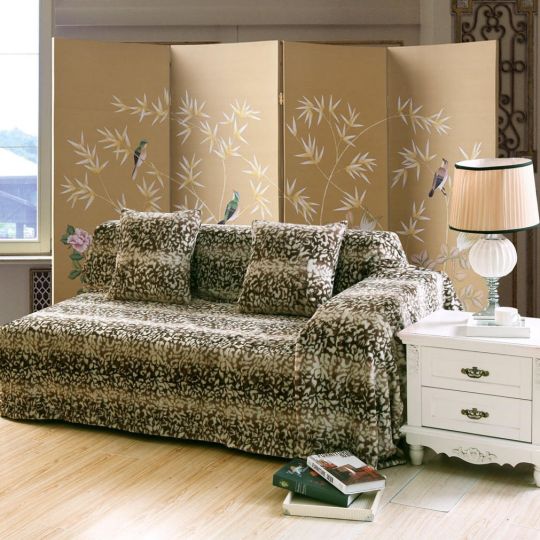 Silk Fashion ΡΙΧΤΑΡΙΑ leopard (180cm x 180cm) καφέ