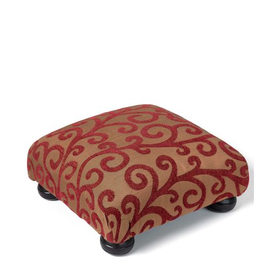 Silk Fashion Υποπόδιο (30cm X 30cm X 14cm) 602 κλαδί κόκκινο