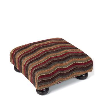 Silk Fashion Υποπόδιο (30cm X 30cm X 14cm) 602 κύμα καφέ