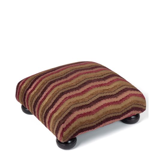 Silk Fashion Υποπόδιο (30cm X 30cm X 14cm) 602 κύμα κόκκινο