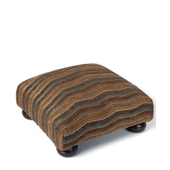 Silk Fashion Υποπόδιο (30cm X 30cm X 14cm) 602 κύμα λαδί