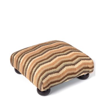 Silk Fashion Υποπόδιο (30cm X 30cm X 14cm) 602 κύμα χρυσό