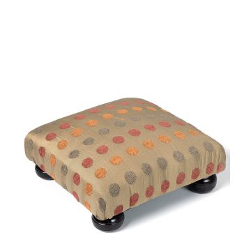 Silk Fashion Υποπόδιο (30cm X 30cm X 14cm) 602 πουά πράσινο