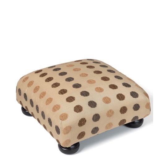 Silk Fashion Υποπόδιο (30cm X 30cm X 14cm)  602 πουά χρυσό