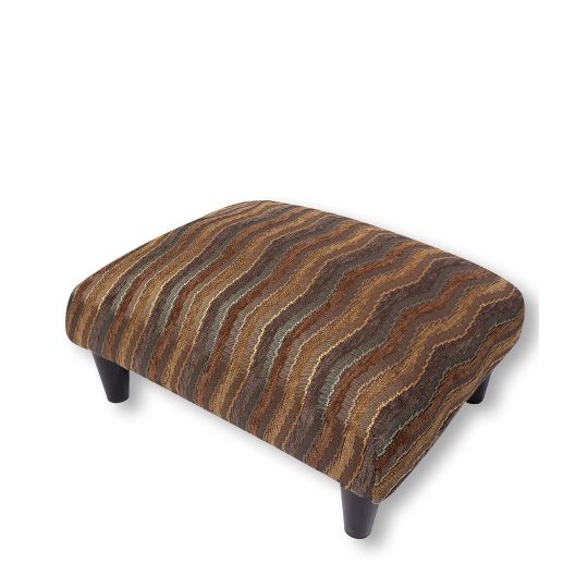 Υποπόδιο (40cm X 30cm X 16cm) 602 κύμα λαδί μακρόστενο