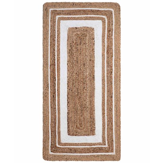 Silk Fashion Χαλί γιούτα 1725 (60cm x 130cm) natural/white