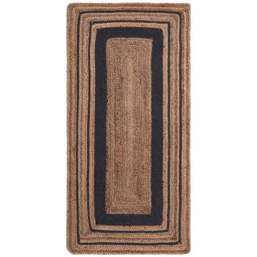 Silk Fashion Χαλί γιούτα 1729 (70cm x 160cm) natural/black