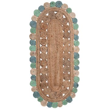 Silk Fashion Χαλί γιούτα 1738 (60cm x 130cm) light blue