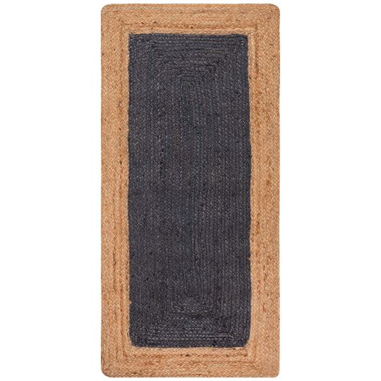 Silk Fashion Χαλί γιούτα 1746 (70cm x 160cm) natural/dark grey