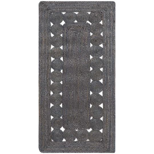 Silk Fashion Χαλί γιούτα 1766 (60cm x 130cm) dark grey