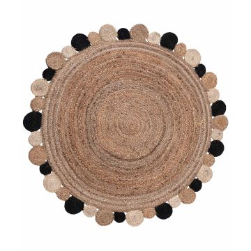 Silk Fashion Χαλί γιούτα 1731 (120cm) black