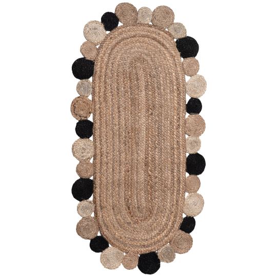 Silk Fashion Χαλί γιούτα 1734 (60cm x 130cm) black