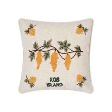 ΜΑΞΙΛΑΡΟΘΗΚΗ (45cm x 45cm) υφαντή κίτρινο σταφύλι ΚΩΣ