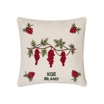 ΜΑΞΙΛΑΡΟΘΗΚΗ (45cm x 45cm) υφαντή κόκκινο σταφύλι ΚΩΣ