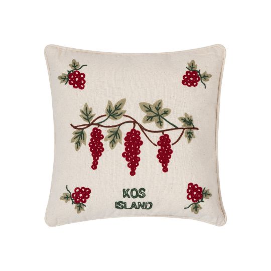 ΜΑΞΙΛΑΡΟΘΗΚΗ (45cm x 45cm) υφαντή κόκκινο σταφύλι ΚΩΣ