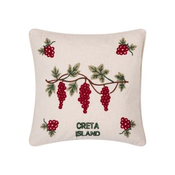ΜΑΞΙΛΑΡΟΘΗΚΗ (45cm x 45cm) υφαντή κόκκινο σταφύλι ΚΡΗΤΗ