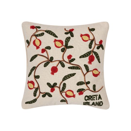 ΜΑΞΙΛΑΡΟΘΗΚΗ (45cm x 45cm) υφαντή ρόδι ΚΡΗΤΗ