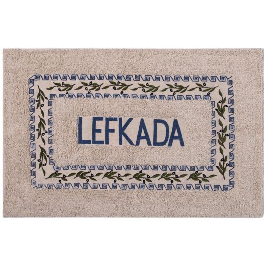 Πατάκι ελιά Λευκάδα (50cm x 80cm) μπλέ