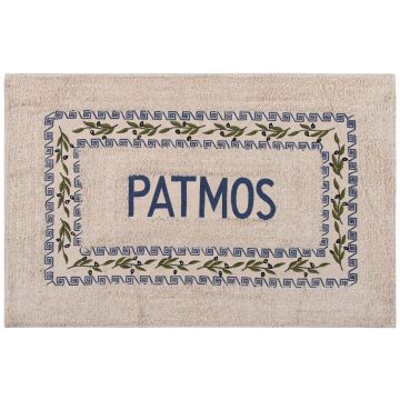 Πατάκι ελιά Πάτμος (50cm x 80cm) μπλέ