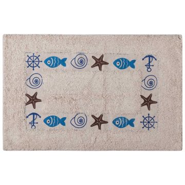 Silk Fashion Πατάκι ψάρι σκέτο (40cm x 60cm) μπλέ