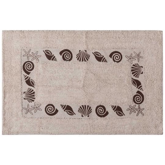 Πατάκι κοχύλι σκέτο (50cm x 80cm) καφέ