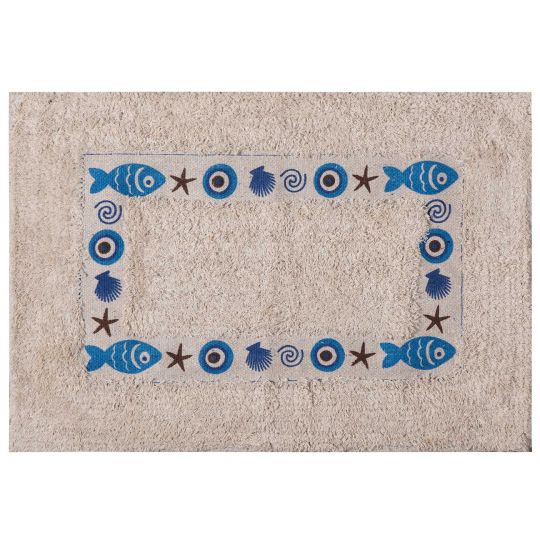 Πατάκι μάτι σκέτο (50cm x 80cm) μπλέ