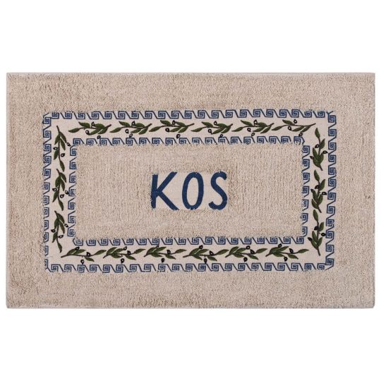 Πατάκι ελιά Κώς (50cm x 80cm) μπλέ