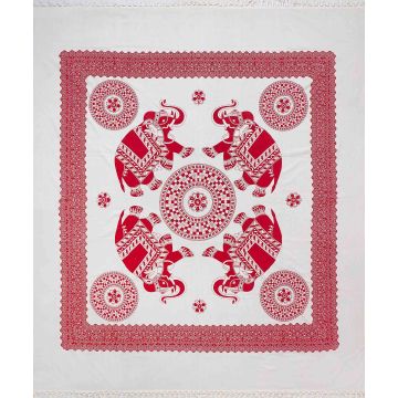 Silk Fashion Pestemal διπλό (220cm x 240cm) 1κόκκινο