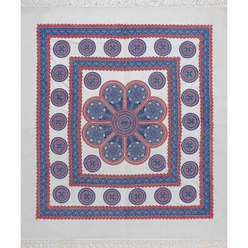 Silk Fashion Pestemal διπλό (220cm x 240cm) 3 μπλέ