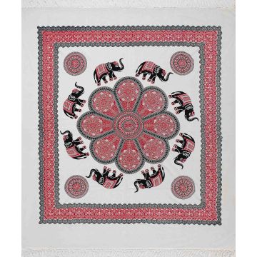 Silk Fashion Pestemal διπλό (220cm x 240cm) 6 κόκκινο