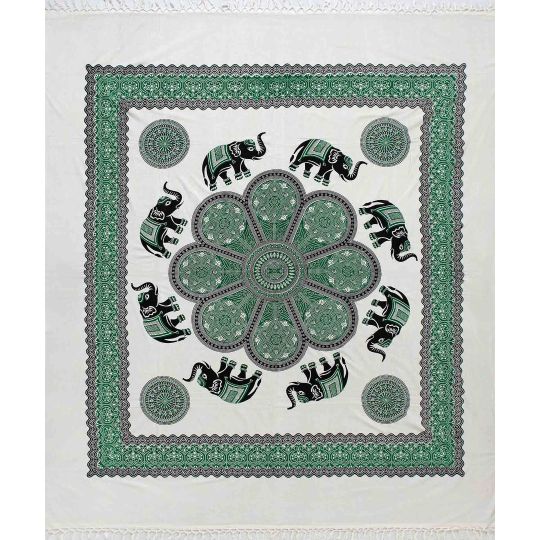 Silk Fashion Pestemal διπλό (220cm x 240cm) 7 πράσινο