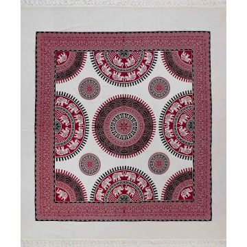 Silk Fashion Pestemal διπλό (220cm x 240cm) 8 κόκκινο