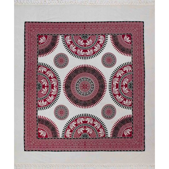 Silk Fashion Pestemal διπλό (220cm x 240cm) 8 κόκκινο